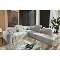 Ecksofa Luxor IX mit Schlaffunktion Stoff Wind 05