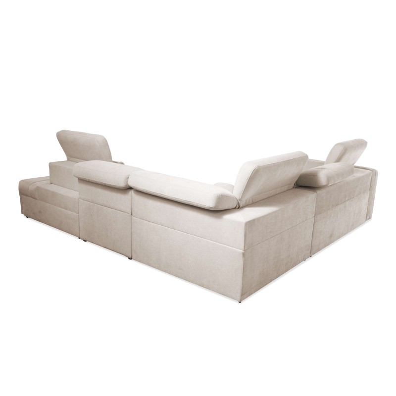 Luxor IX Corner Sofa with Sleeping Function, Fabric Wind 05