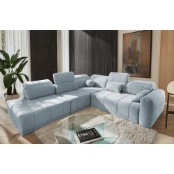 Ecksofa Luxor IX mit Schlaffunktion Stoff Wind 05