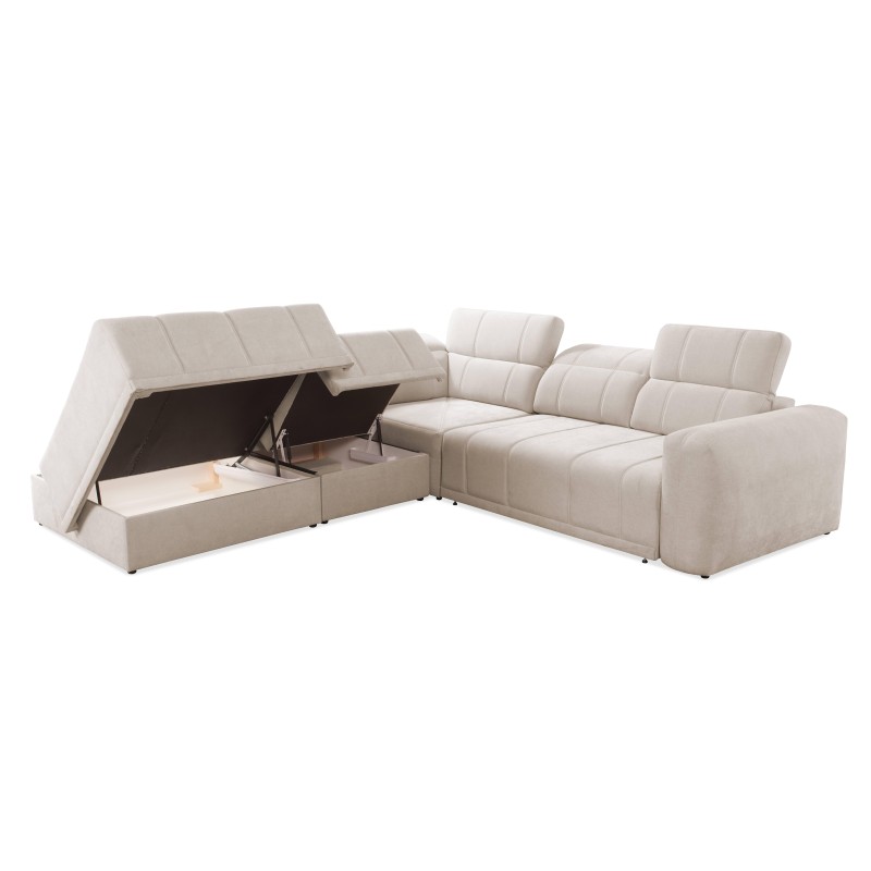 Luxor IX Corner Sofa with Sleeping Function, Fabric Wind 05