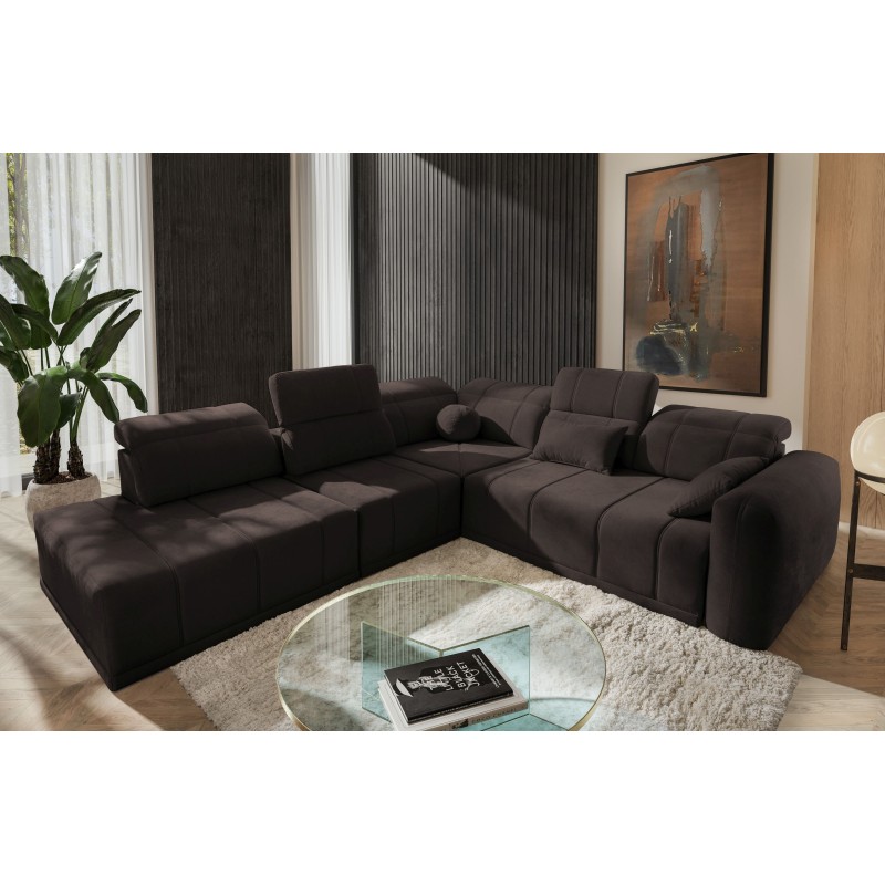 Ecksofa Luxor IX mit Schlaffunktion Stoff Wind 05