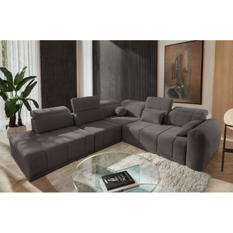 Luxor IX Corner Sofa with Sleeping Function, Fabric Wind 05