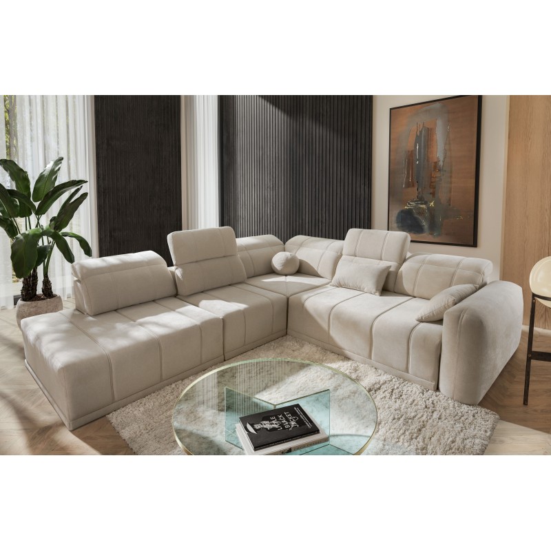 Luxor IX Corner Sofa with Sleeping Function, Fabric Wind 05
