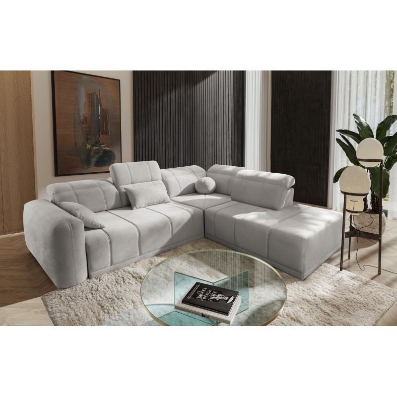 Luxor VII Corner Sofa with Sleeping Function Plecionka, Wind 84 - a combination of style and functionality