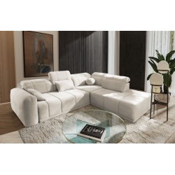 Кутовий диван Luxor VII з функцією сну Plecionka, Wind 02 - поєднання стилю та функціональності