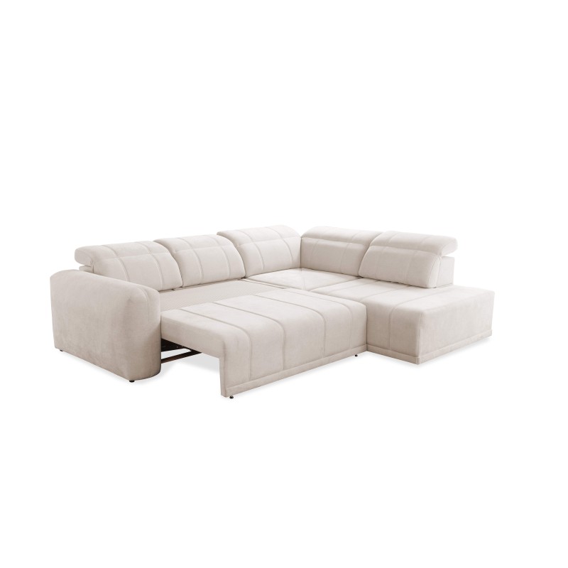 Luxor VII Corner Sofa with Sleeping Function in Weave, Wind 05 - a combination of style and functionality