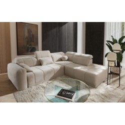 Sofá esquinero Luxor VII con función de cama Plecionka, Wind 05 - combinación de estilo y funcionalidad.