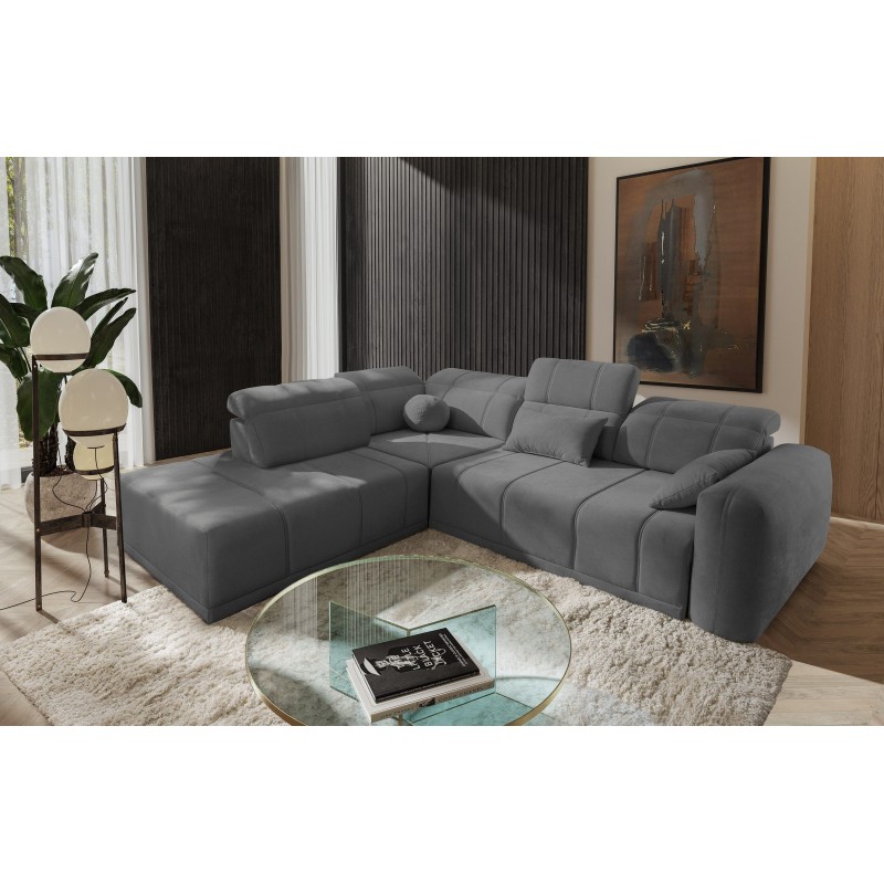 Luxor VII Ecksofa mit Schlaffunktion Plecionka, Wind 90 - eine Kombination aus Stil und Funktionalität