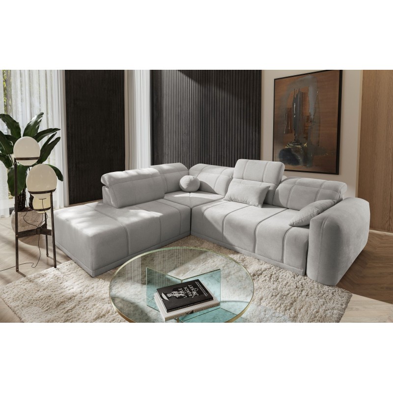Luxor VII Corner Sofa with Sleeping Function Plecionka, Wind 84 - a combination of style and functionality
