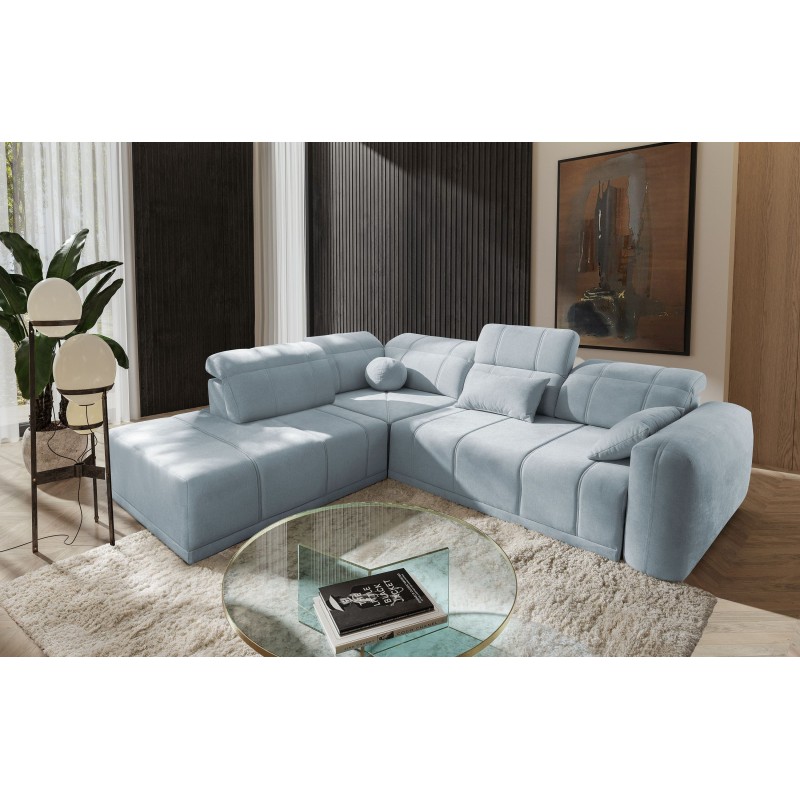 Luxor VII Corner Sofa with Sleeping Function, Plecionka, Wind 73 - a combination of style and functionality