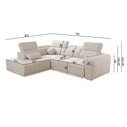 Ecksofa Luxor VII mit Schlaffunktion Plecionka, Wind 02 - eine Verbindung von Stil und Funktionalität