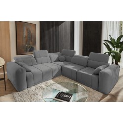 Luxuriöse Ecksofa Luxor III mit Schlaffunktion - Flechtwerk, Wind 90