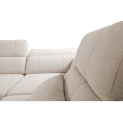 Luxurious Luxor III Corner Sofa with Sleeping Function - Woven Fabric, Wind 90