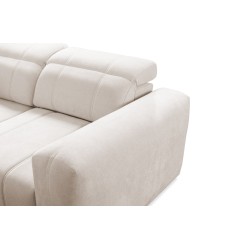 Sofá Esquinero de Lujo Luxor III con función de cama - Tejido, Viento 90