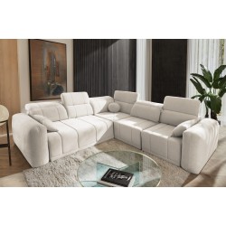 Luxuriöses Ecksofa Luxor III mit Schlaffunktion - Geflecht, Wind 02