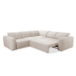 Luxurious Luxor III Corner Sofa with Sleeping Function - Weave, Wind 73