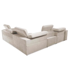 Luxus-Ecksofa Luxor III mit Schlafunktion - Geflecht, Wind 73