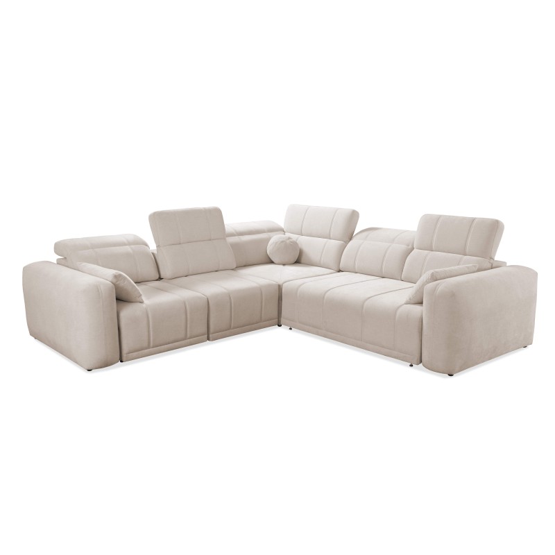 Luxus-Ecksofa Luxor III mit Schlaffunktion - Geflecht, Wind 28