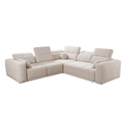 Sofá Esquinero de Lujo Luxor III con función de cama - Tela, Wind 05