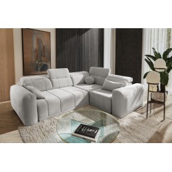 Ecksofa Luxor II mit Schlaffunktion Plecionka, Wind 84 - Komfort und Eleganz in einem