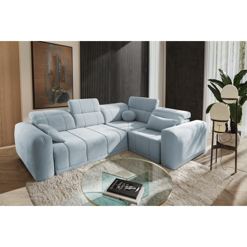 Ecksofa Luxor II mit Schlaffunktion Plecionka, Wind 73 - Komfort und Eleganz in einem