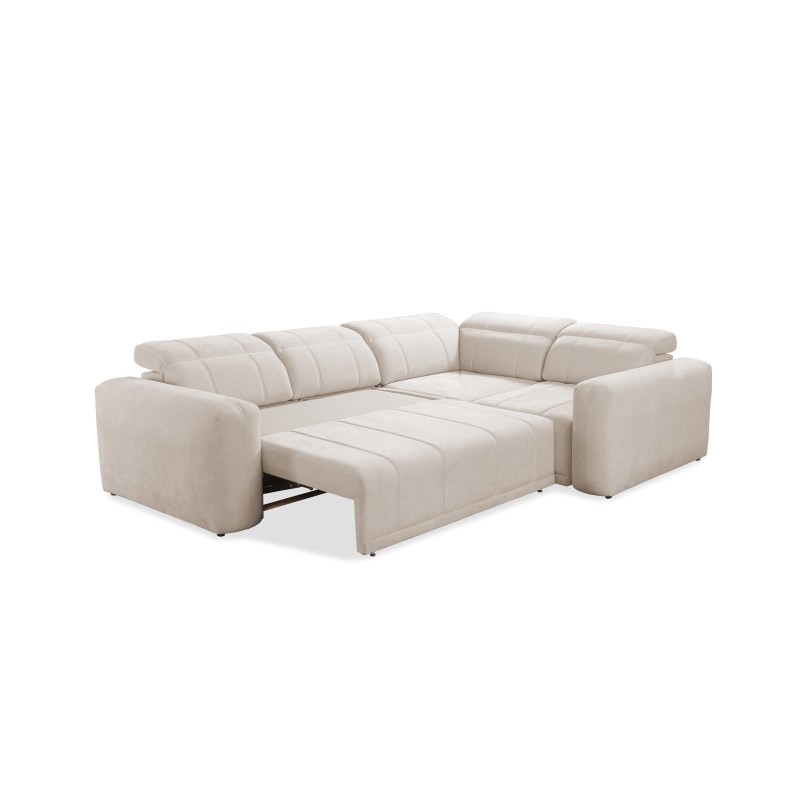 Luxor II Corner Sofa with Sleeping Function Plecionka, Wind 28 - Comfort and Elegance in One