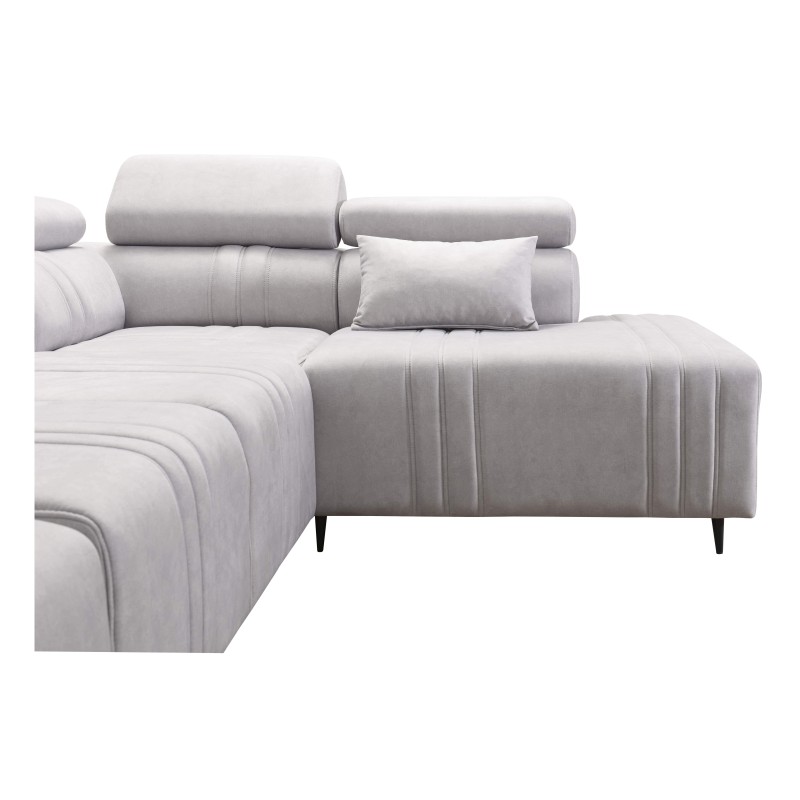 Esquina Verona VII con función de cama en tela de terciopelo, Vena 20: elegancia y funcionalidad