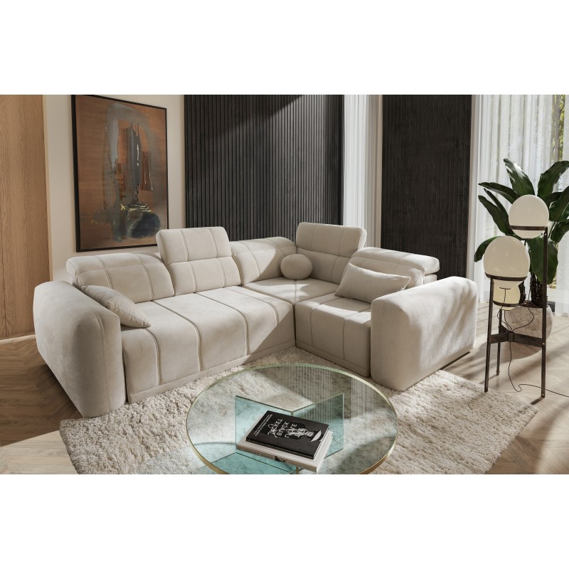 Ecksofa Luxor II mit Schlaffunktion Plecionka, Wind 05 - Komfort und Eleganz in einem