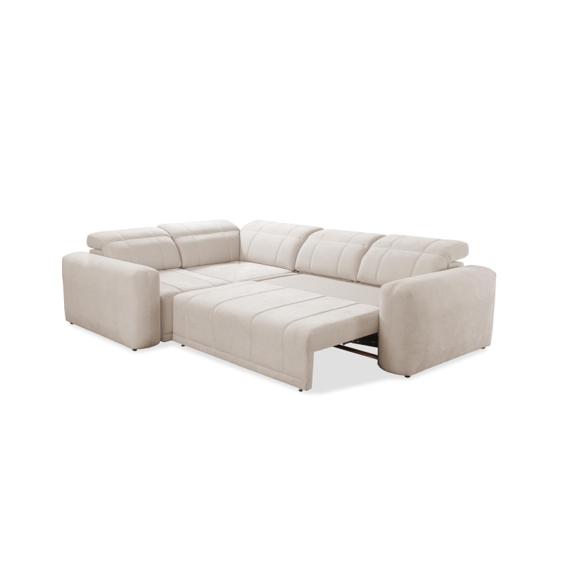 Luxor II Corner Sofa with Sleeping Function Plecionka, Wind 28 - Comfort and Elegance in One