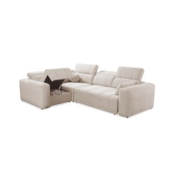 Luxor II Corner Sofa with Sleeping Function, Plecionka, Wind 21 - Comfort and Elegance in One
