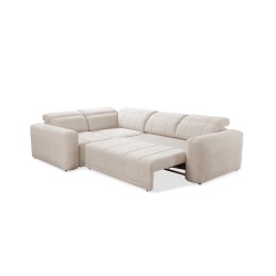Luxor II corner sofa with sleeping function Plecionka, Wind 02 - comfort and elegance in one