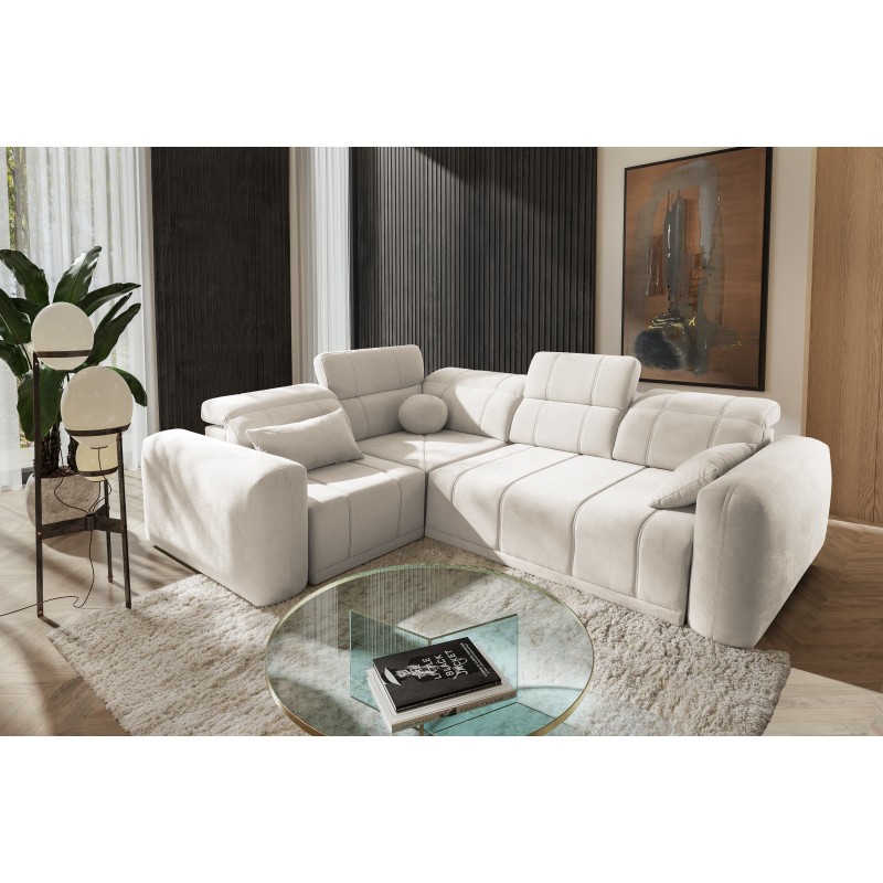 Luxor II Ecksofa mit Schlaffunktion Plecionka, Wind 02 - Komfort und Eleganz in einem