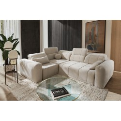 Luxor II Corner Sofa with Sleeping Function Plecionka, Wind 05 - Comfort and Elegance in One