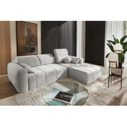 Luxor I Corner Sofa with Sleeping Function in Plecionka Fabric, Wind 84 - Luxury and Comfort in Your Living Room