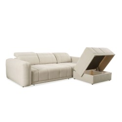 Luxor I corner sofa with sleeping function in Plecionka fabric, Wind 73 - Luxury and comfort in your living room