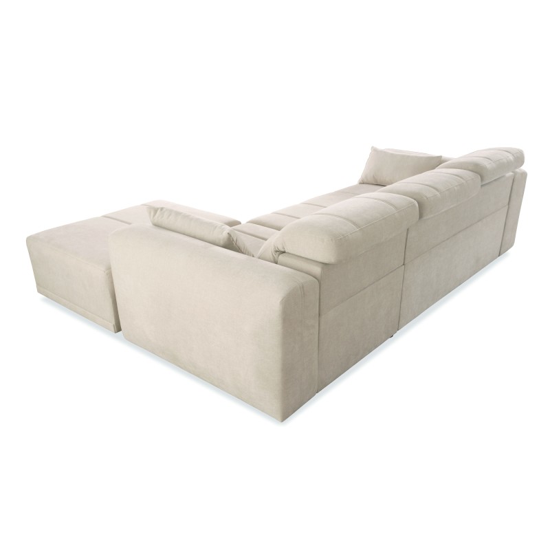 Luxor I corner sofa with a sleeping function in Plecionka fabric, Wind 02 - Luxury and comfort in your living room