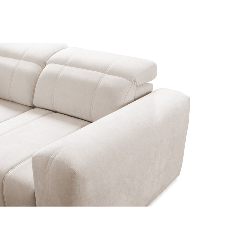 Sofá esquinero Luxor I con función para dormir en tela Plecionka, Wind 90 - Lujo y comodidad en tu sala de estar.