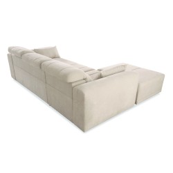 Ecksofa Luxor I mit Schlaffunktion in Stoff Plecionka, Wind 90 - Luxus und Komfort in Ihrem Wohnzimmer