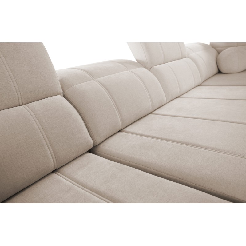 Ecksofa Luxor I mit Schlaffunktion im Stoff Plecionka, Wind 28 - Luxus und Komfort in Ihrem Wohnzimmer