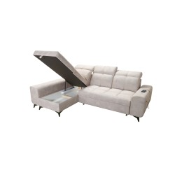 Ascot I corner sofa with a sleeping function and USB port | Furniture with a timeless style