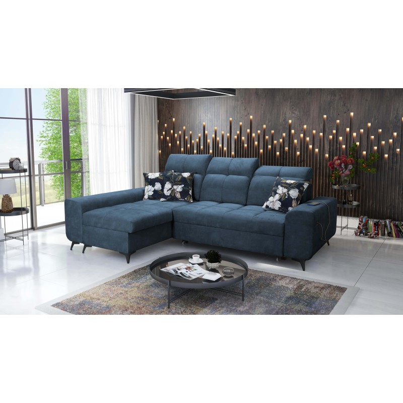 Ecksofa Ascot I mit Schlaffunktion und USB-Anschluss | Möbel im zeitlosen Stil