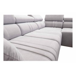 Verona VII corner sofa with a sleeping function in Velvet fabric, Vena 8 – elegance and functionality