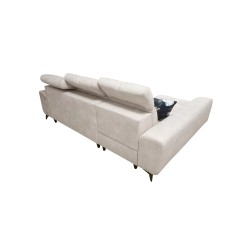 Sofá esquinero Ascot I con función para dormir y puerto USB | Muebles de estilo atemporal.