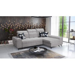 Sofá esquinero Ascot I con función para dormir y puerto USB | Muebles de estilo atemporal.