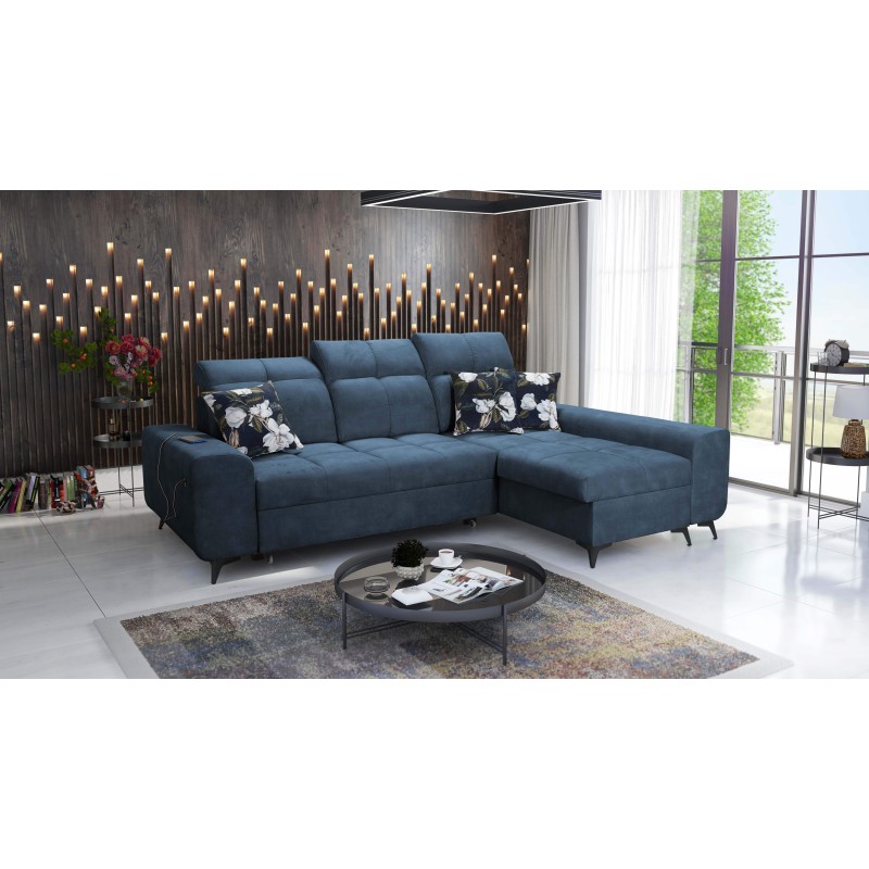 Ascot I corner sofa with a sleeping function and USB port | Furniture with a timeless style