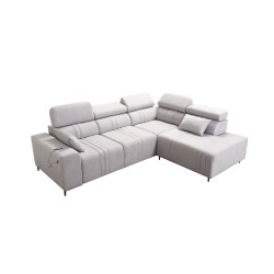 Verona VII corner sofa with a sleeping function in Velvet fabric, Vena 8 – elegance and functionality