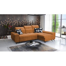 Sofá esquinero Ascot I con función para dormir y puerto USB | Muebles de estilo atemporal.