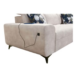Ecksofa Ascot I mit Schlaffunktion und USB-Anschluss | Möbel im zeitlosen Stil