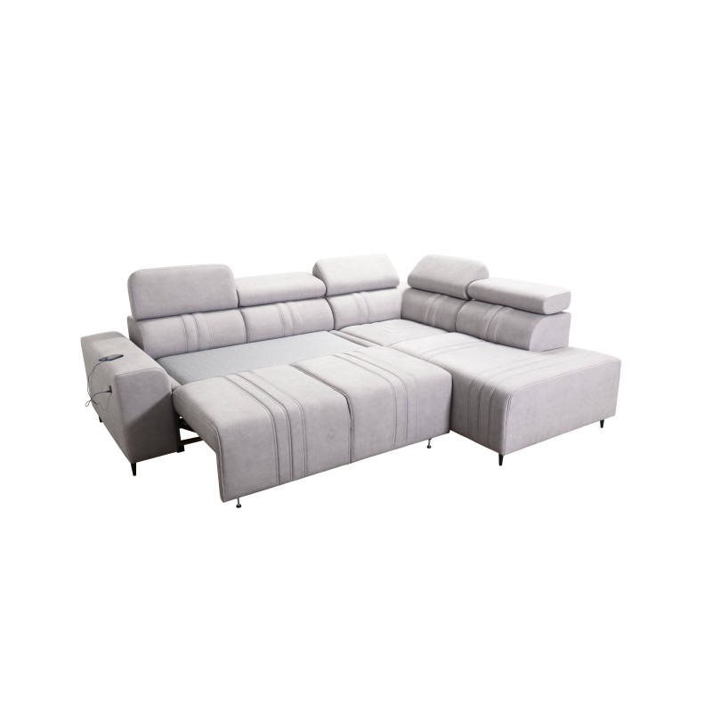 Ecksofa Verona VII mit Schlaffunktion im Samtstoff Vena 6 – Eleganz und Funktionalität