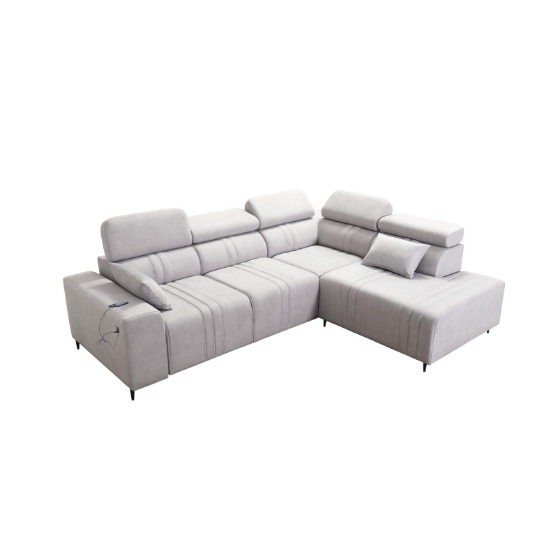 Ecksofa Verona VII mit Schlaffunktion im Samtstoff Vena 6 – Eleganz und Funktionalität